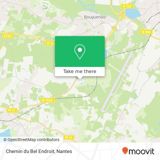 Mapa Chemin du Bel Endroit