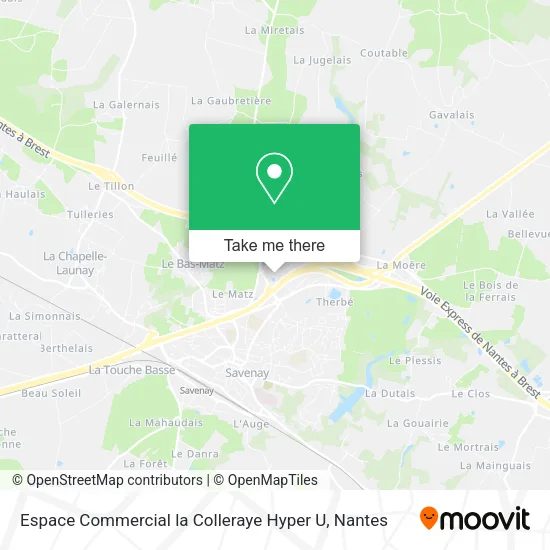 Espace Commercial la Colleraye Hyper U map