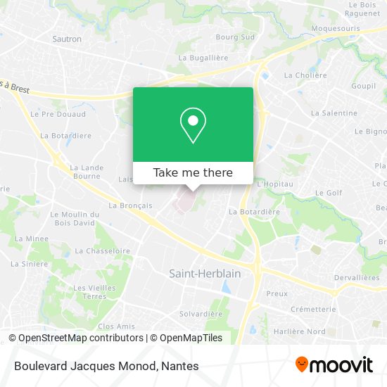 Mapa Boulevard Jacques Monod