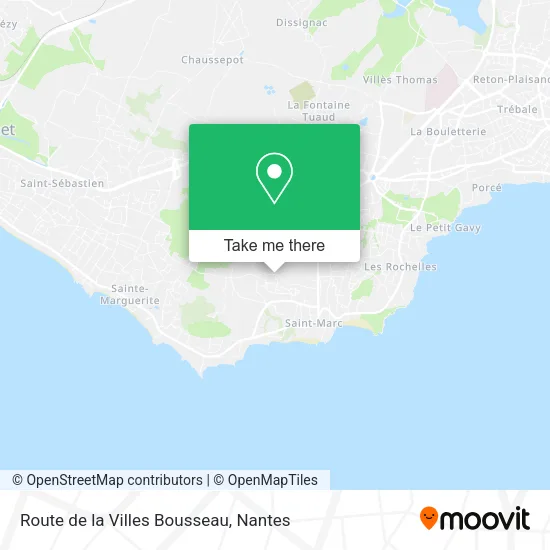 Mapa Route de la Villes Bousseau