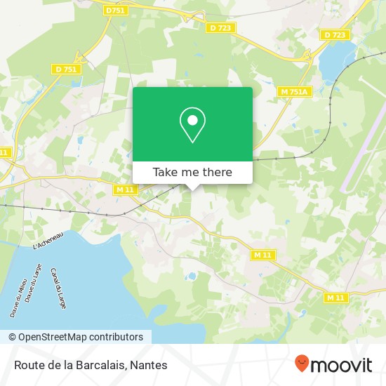 Mapa Route de la Barcalais