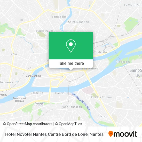 Mapa Hôtel Novotel Nantes Centre Bord de Loire