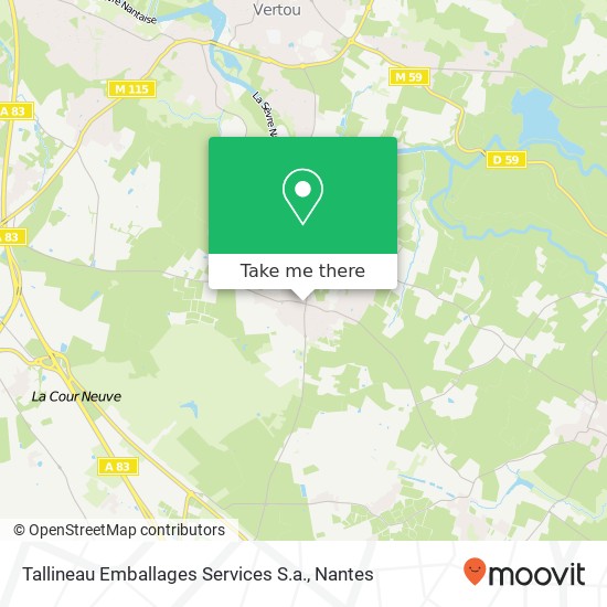 Mapa Tallineau Emballages Services S.a.