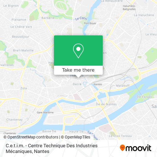 Mapa C.e.t.i.m. - Centre Technique Des Industries Mécaniques