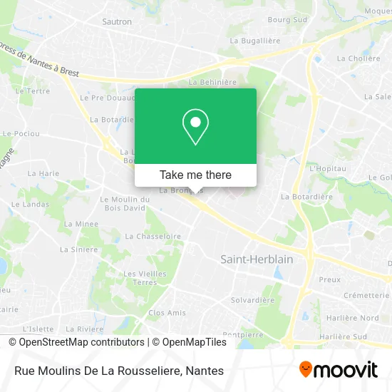 Mapa Rue Moulins De La Rousseliere