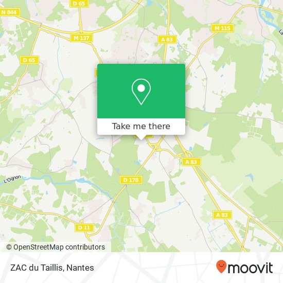 ZAC du Taillis map