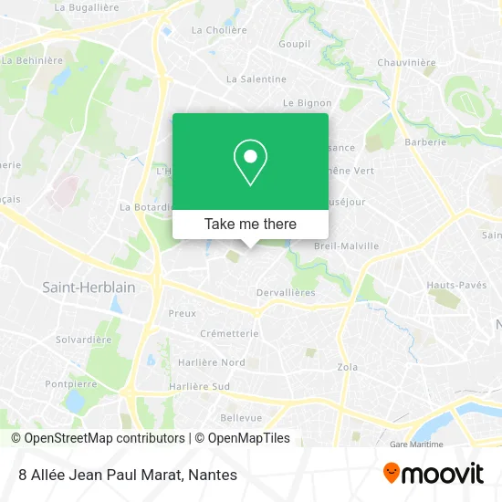 Mapa 8 Allée Jean Paul Marat