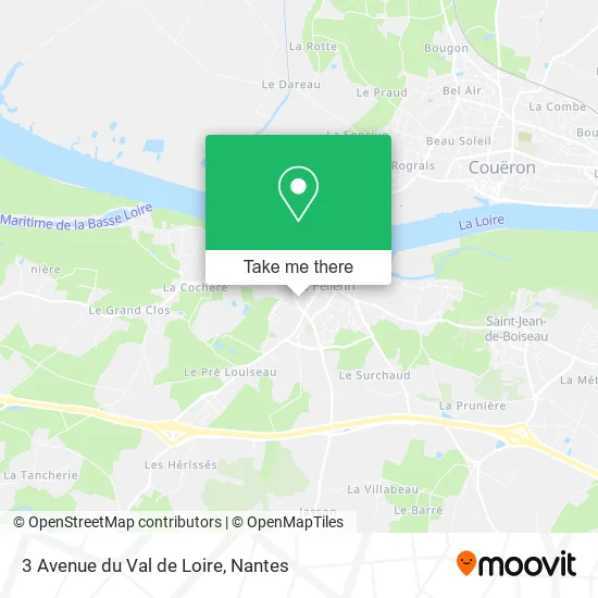 Mapa 3 Avenue du Val de Loire