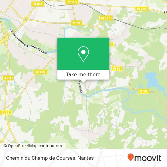 Mapa Chemin du Champ de Courses