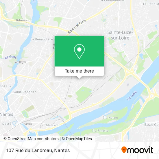 Mapa 107 Rue du Landreau