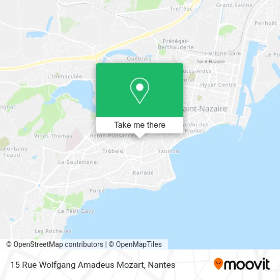 Mapa 15 Rue Wolfgang Amadeus Mozart