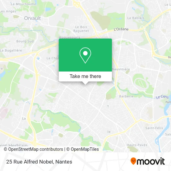 Mapa 25 Rue Alfred Nobel