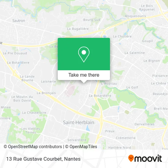 Mapa 13 Rue Gustave Courbet