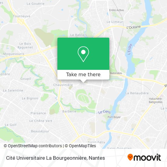 Cité Universitaire La Bourgeonnière map