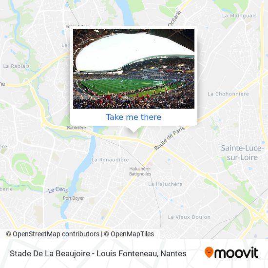 Mapa Stade De La Beaujoire - Louis Fonteneau