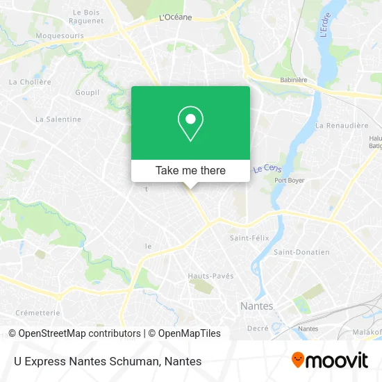 U Express Nantes Schuman map