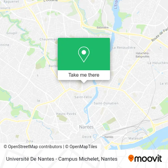 Université De Nantes - Campus Michelet map
