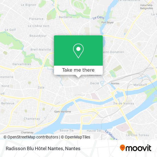 Radisson Blu Hôtel Nantes map