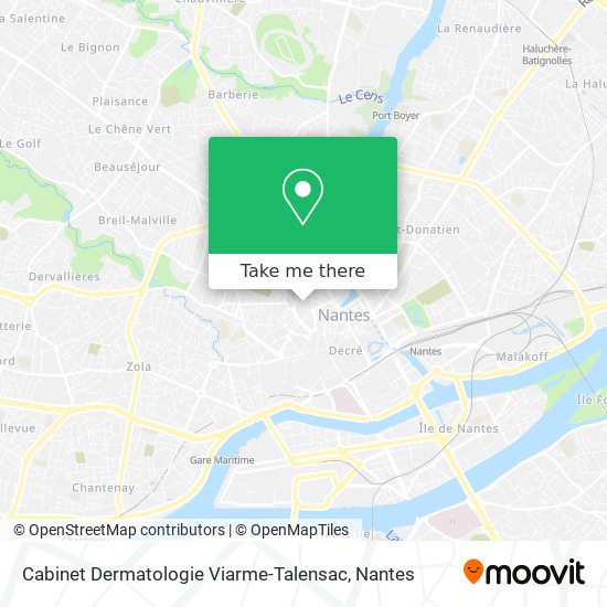 Cabinet Dermatologie Viarme-Talensac map