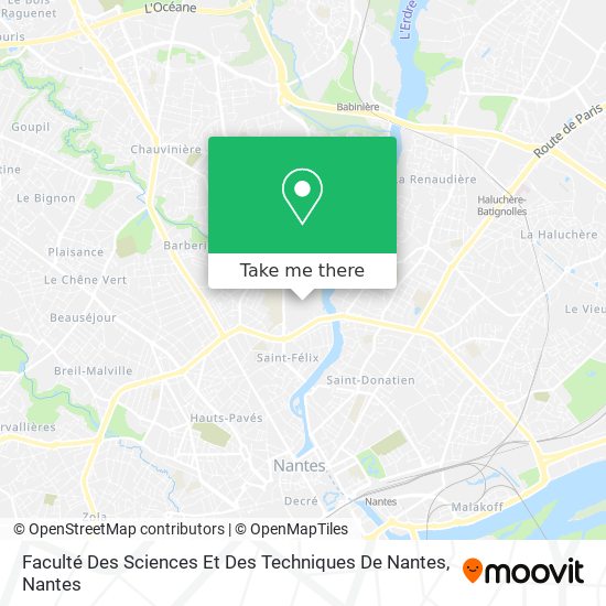 Mapa Faculté Des Sciences Et Des Techniques De Nantes