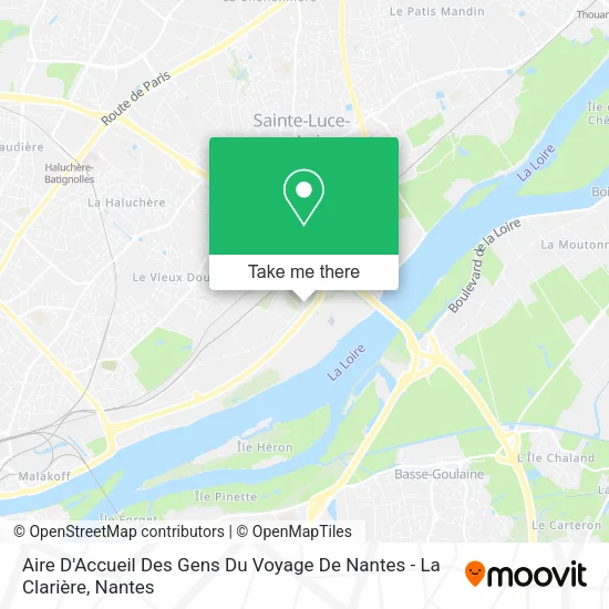 Aire D'Accueil Des Gens Du Voyage De Nantes - La Clarière map