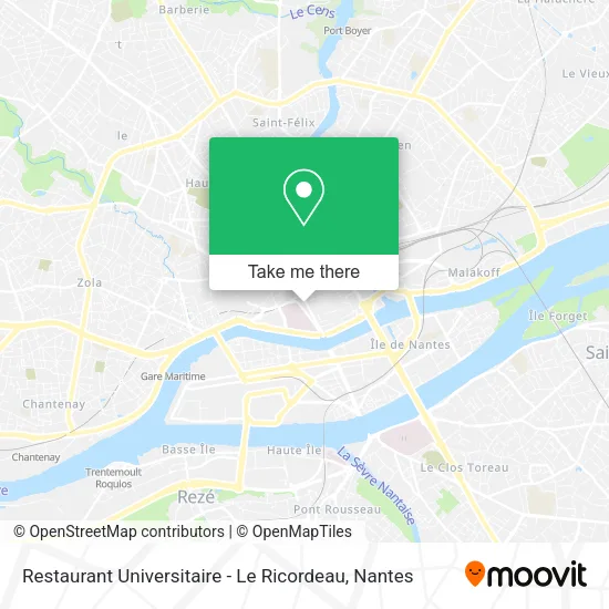 Restaurant Universitaire - Le Ricordeau map