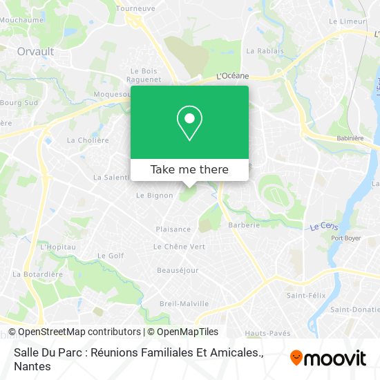 Salle Du Parc : Réunions Familiales Et Amicales. map
