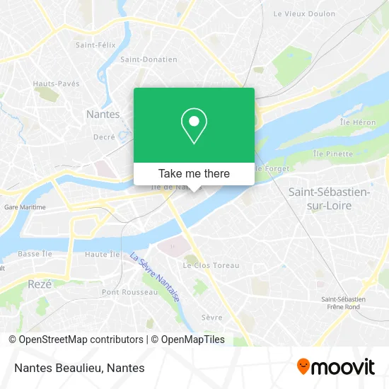 Nantes Beaulieu map