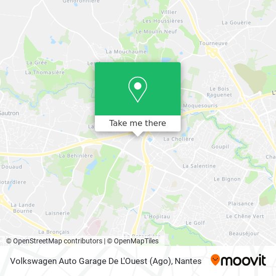 Volkswagen Auto Garage De L'Ouest (Ago) map