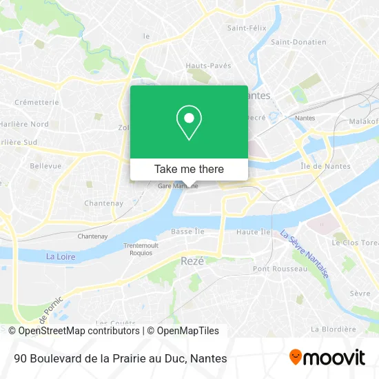 Mapa 90 Boulevard de la Prairie au Duc