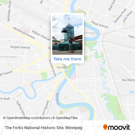 The Forks National Historic Site map