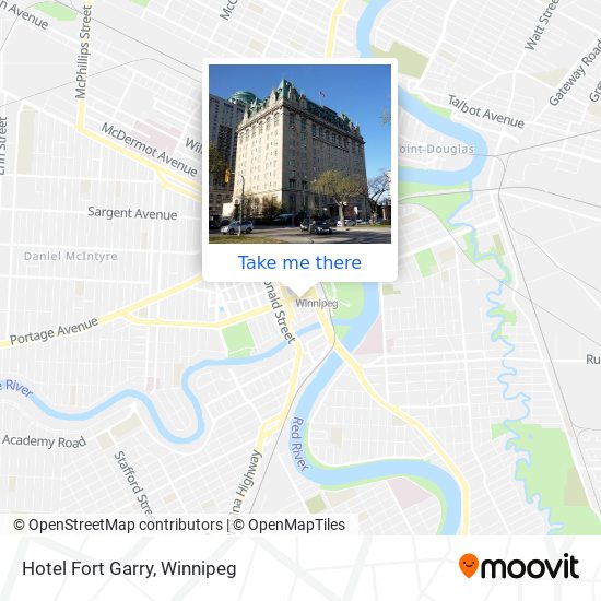 Hotel Fort Garry map