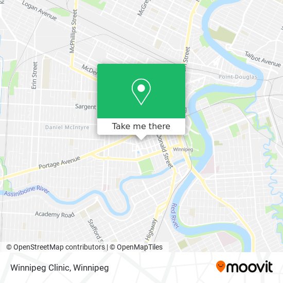 Winnipeg Clinic map