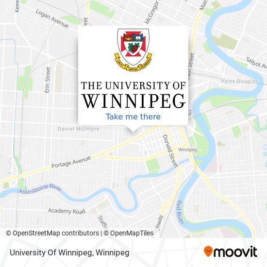University Of Winnipeg map