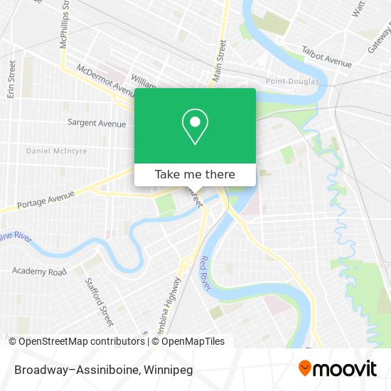 Broadway–Assiniboine map