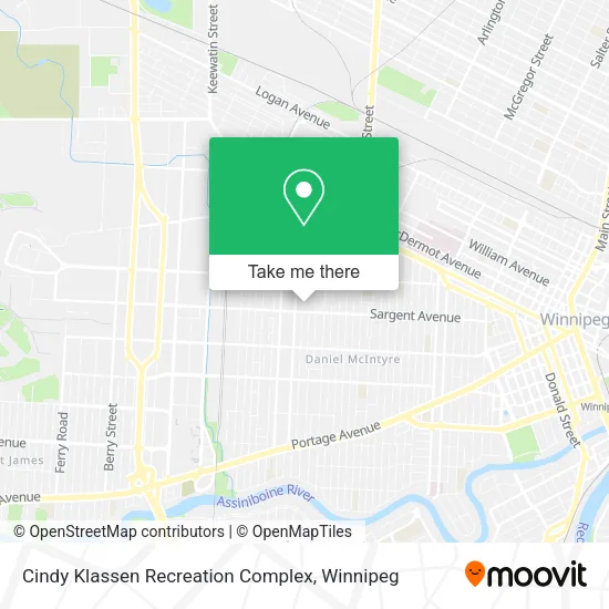 Cindy Klassen Recreation Complex map
