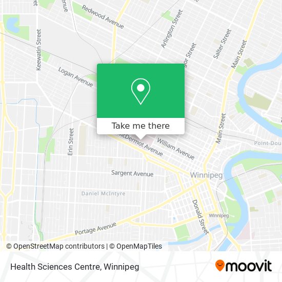 How to get to Health Sciences Centre in Winnipeg by Bus