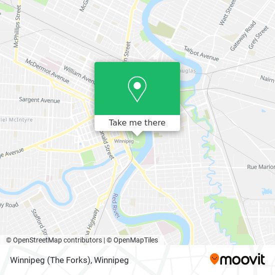 Winnipeg (The Forks) map