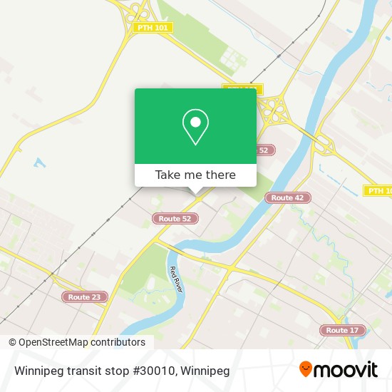 Winnipeg transit stop #30010 plan