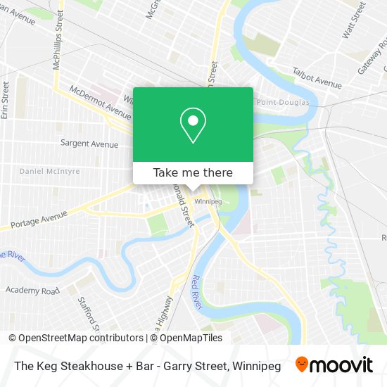 The Keg Steakhouse + Bar - Garry Street map