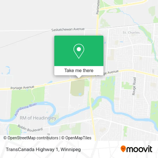 TransCanada Highway 1 map