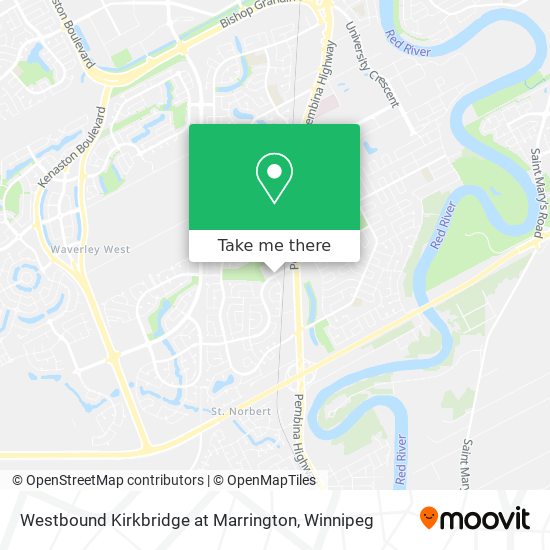 Westbound Kirkbridge at Marrington map