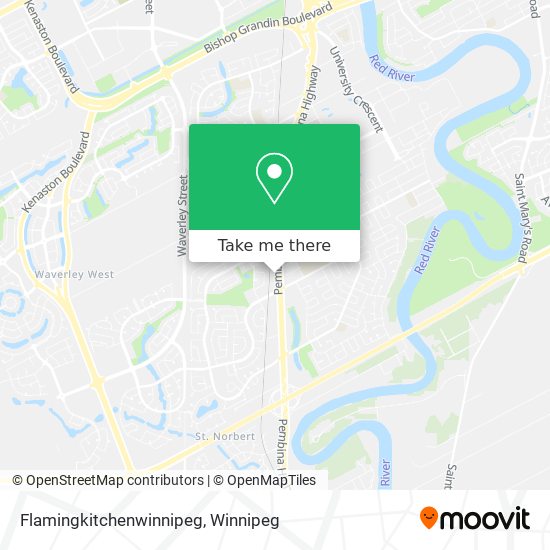 Flamingkitchenwinnipeg map