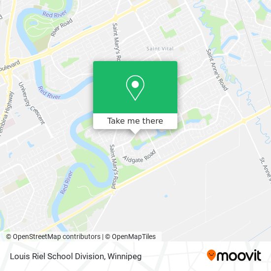 Louis Riel School Division map