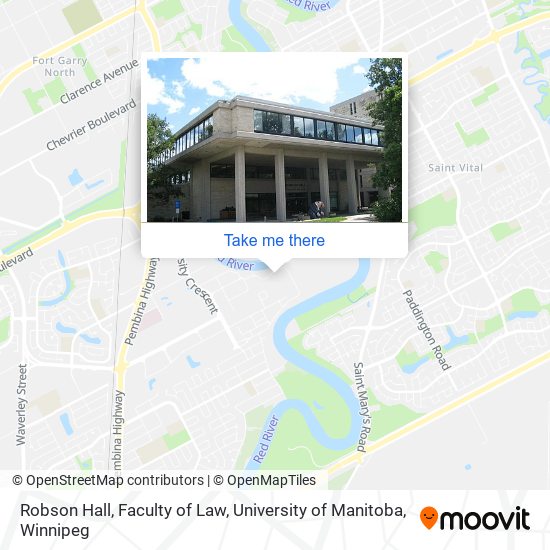 Robson Hall, Faculty of Law, University of Manitoba map