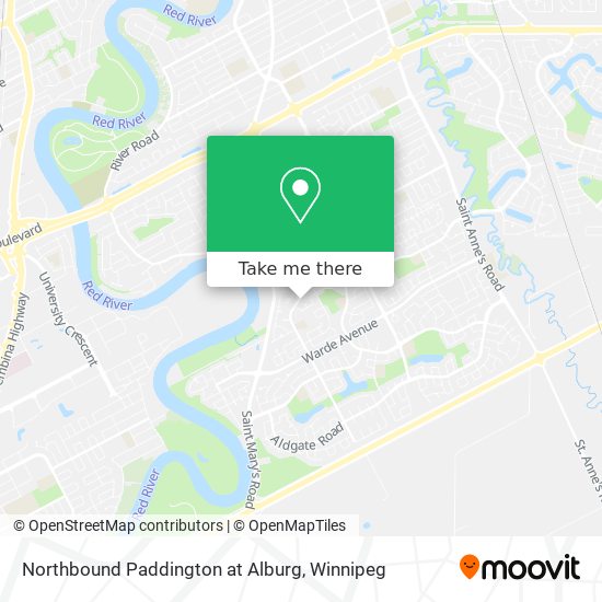 Northbound Paddington at Alburg map