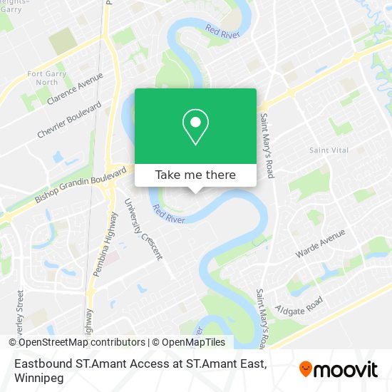 Eastbound ST.Amant Access at ST.Amant East map