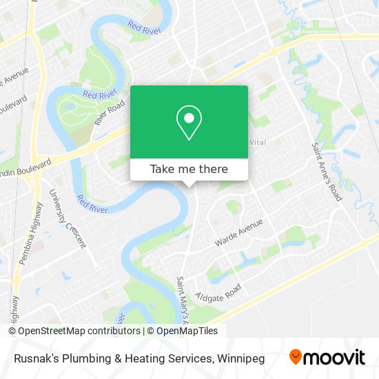Rusnak's Plumbing & Heating Services map