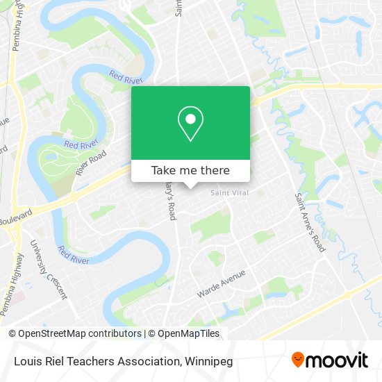 Louis Riel Teachers Association map