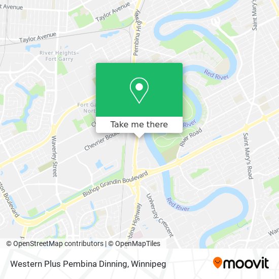 Western Plus Pembina Dinning map